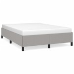 vidaXL Cadru de pat fără saltea, gri deschis, 140x190 cm, textil