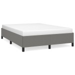 vidaXL Cadru de pat fără saltea, gri închis, 140x190 cm, textil