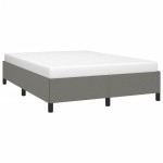 vidaXL Cadru de pat fără saltea, gri închis, 140x190 cm, textil