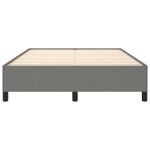 vidaXL Cadru de pat fără saltea, gri închis, 140x190 cm, textil