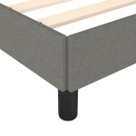 vidaXL Cadru de pat fără saltea, gri închis, 140x190 cm, textil