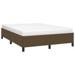 vidaXL Cadru de pat fără saltea, maro închis, 140x200 cm, textil vidaXL Cadru de pat fără saltea, maro închis, 140x200 cm, textil