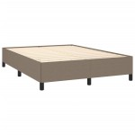 vidaXL Cadru de pat fără saltea, gri taupe, 140x190 cm, textil vidaXL Cadru de pat fără saltea, gri taupe, 140x190 cm, textil