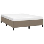 vidaXL Cadru de pat fără saltea, gri taupe, 140x190 cm, textil vidaXL Cadru de pat fără saltea, gri taupe, 140x190 cm, textil