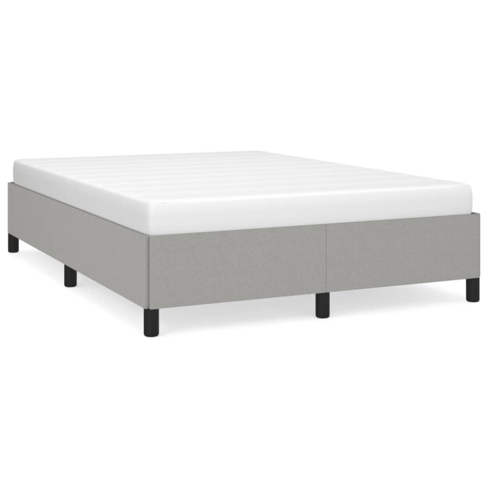 vidaXL Cadru de pat fără saltea, gri deschis, 140x200 cm, textil