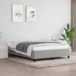 vidaXL Cadru de pat fără saltea, gri deschis, 140x200 cm, textil