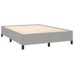 vidaXL Cadru de pat fără saltea, gri deschis, 140x200 cm, textil