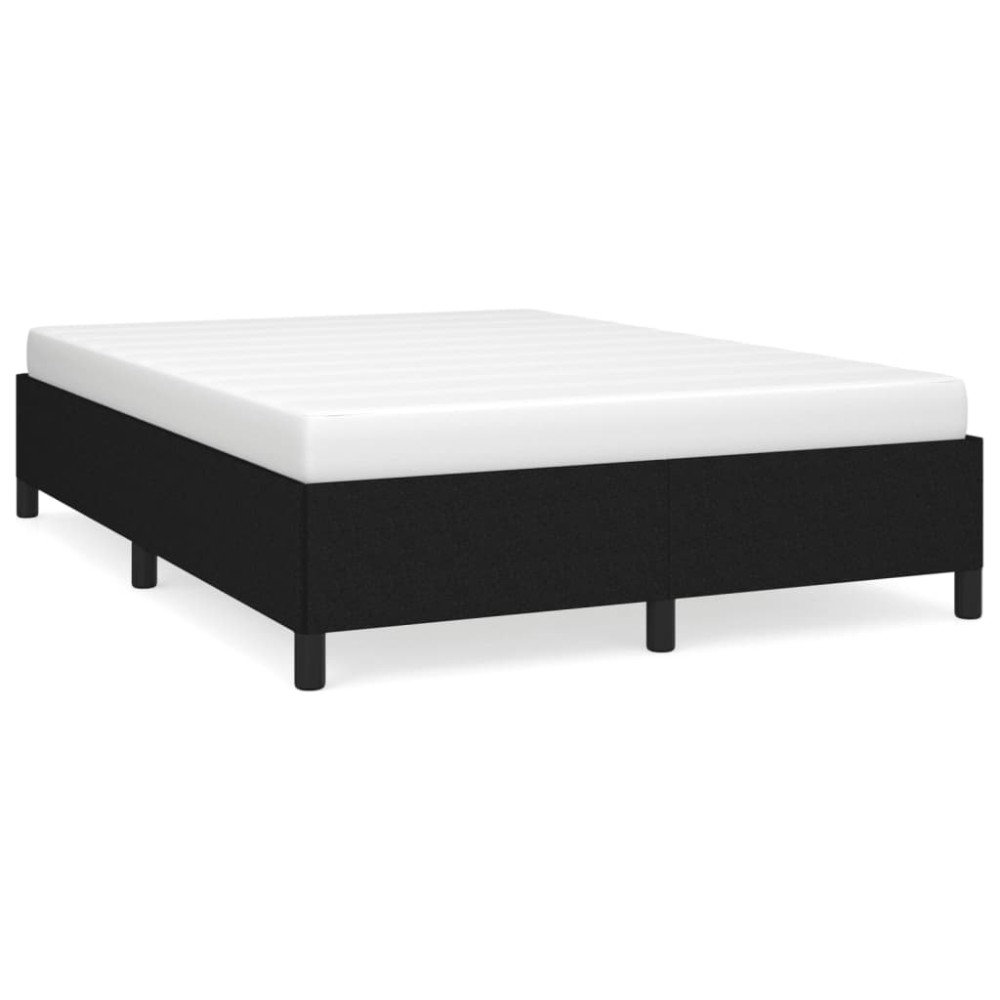 vidaXL Cadru de pat fără saltea, negru, 140x200 cm, textil