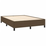 vidaXL Cadru de pat fără saltea, maro închis, 140x200 cm, textil vidaXL Cadru de pat fără saltea, maro închis, 140x200 cm, textil