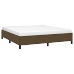vidaXL Cadru de pat fără saltea, maro închis, 160x200 cm, textil vidaXL Cadru de pat fără saltea, maro închis, 160x200 cm, textil