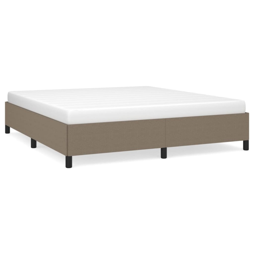 vidaXL Cadru de pat fără saltea, gri taupe, 180x200 cm, textil