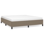 vidaXL Cadru de pat fără saltea, gri taupe, 180x200 cm, textil