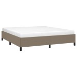 vidaXL Cadru de pat fără saltea, gri taupe, 180x200 cm, textil