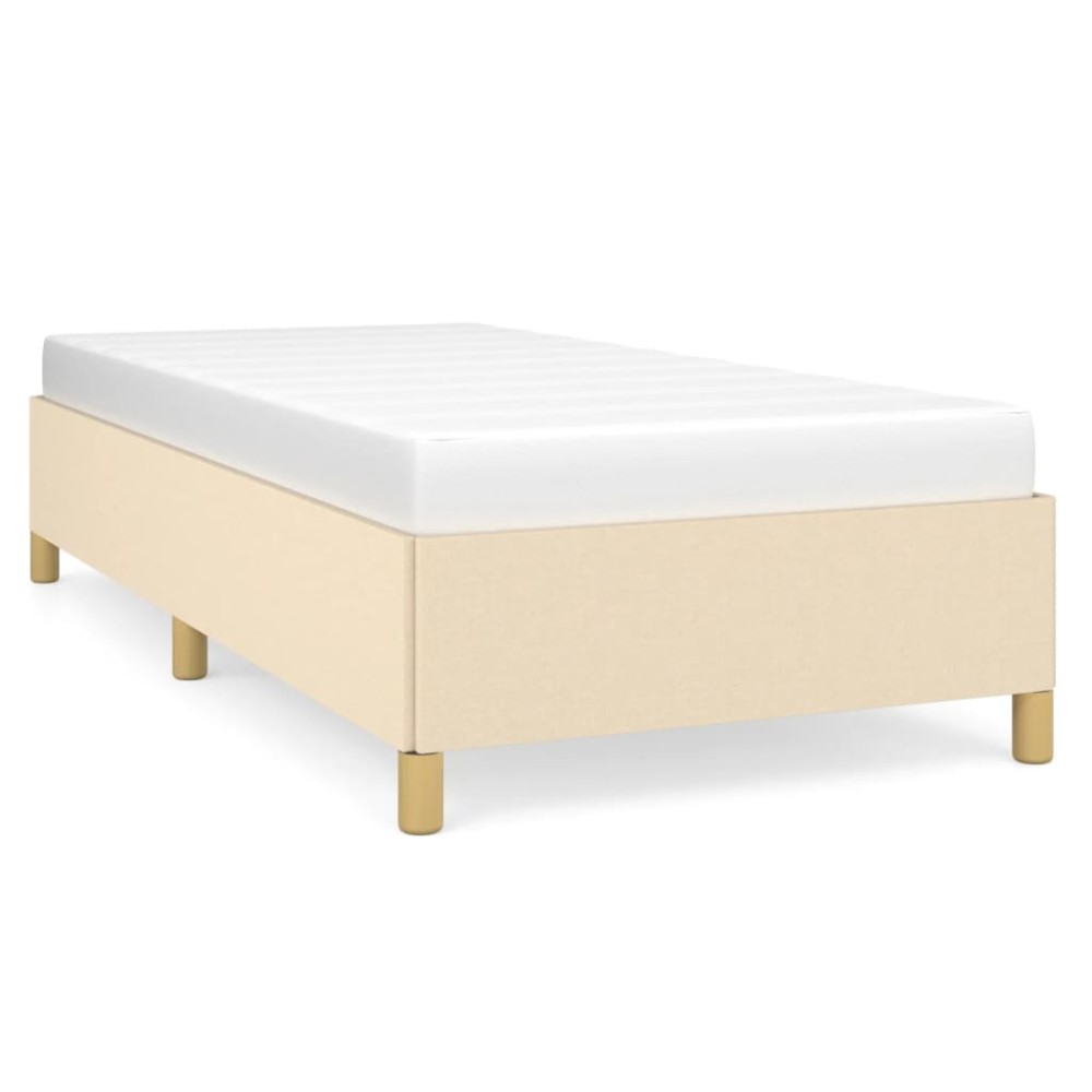 vidaXL Cadru de pat fără saltea cremă 80x200 cm țesătură