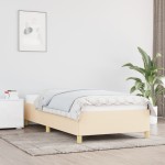 vidaXL Cadru de pat fără saltea cremă 80x200 cm țesătură