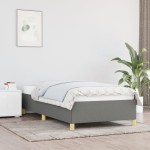 vidaXL Cadru de pat fără saltea, gri închis, 90x190 cm, textil vidaXL Cadru de pat fără saltea, gri închis, 90x190 cm, textil