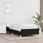 vidaXL Cadru de pat fără saltea țesătură neagră 90x190 cm vidaXL Cadru de pat fără saltea țesătură neagră 90x190 cm