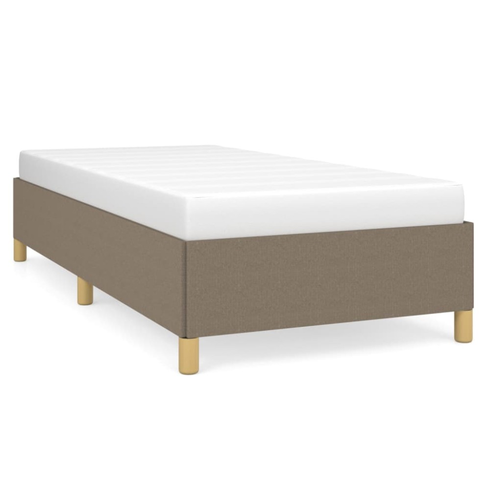 vidaXL Cadru de pat fără saltea Taupe 90x190 cm Stofa