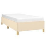 vidaXL Cadru de pat fără saltea cremă 90x190 cm țesătură