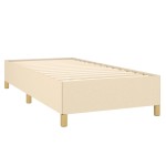 vidaXL Cadru de pat fără saltea cremă 90x190 cm țesătură