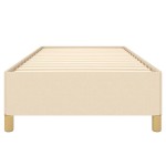 vidaXL Cadru de pat fără saltea cremă 90x190 cm țesătură