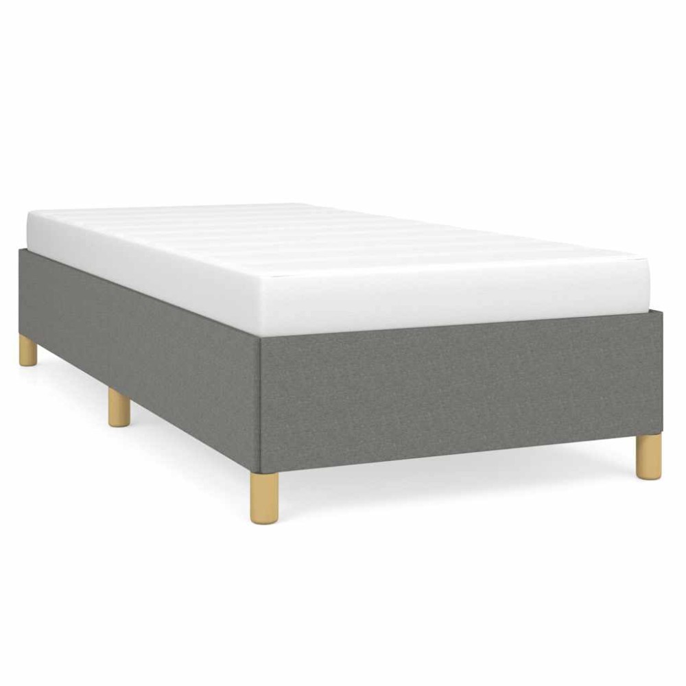 vidaXL Cadru de pat fără saltea, gri închis, 90x200 cm, textil