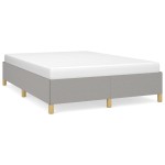 vidaXL Cadru de pat fără saltea, gri deschis, 140x190 cm, textil