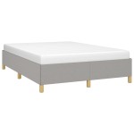 vidaXL Cadru de pat fără saltea, gri deschis, 140x190 cm, textil