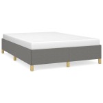 vidaXL Cadru de pat fără saltea, gri închis, 140x190 cm, textil