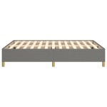 vidaXL Cadru de pat fără saltea, gri închis, 140x190 cm, textil