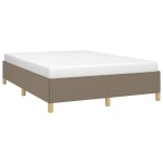 vidaXL Cadru de pat fără saltea, gri taupe, 140x190 cm, textil vidaXL Cadru de pat fără saltea, gri taupe, 140x190 cm, textil