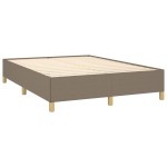 vidaXL Cadru de pat fără saltea, gri taupe, 140x190 cm, textil vidaXL Cadru de pat fără saltea, gri taupe, 140x190 cm, textil
