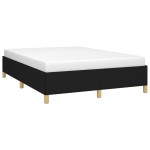 vidaXL Cadru de pat fără saltea, negru, 140x200 cm, textil vidaXL Cadru de pat fără saltea, negru, 140x200 cm, textil