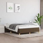 vidaXL Cadru de pat fără saltea, maro închis, 140x200 cm, textil vidaXL Cadru de pat fără saltea, maro închis, 140x200 cm, textil