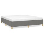 vidaXL Cadru de pat fără saltea, gri închis, 160x200 cm, textil