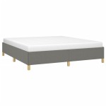 vidaXL Cadru de pat fără saltea, gri închis, 160x200 cm, textil
