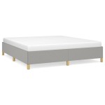 vidaXL Cadru de pat fără saltea, gri deschis, 180x200 cm, textil