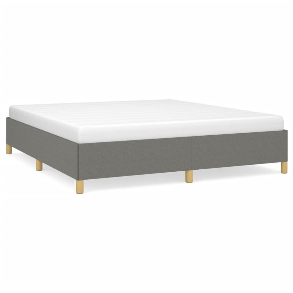 vidaXL Cadru de pat fără saltea, gri închis, 180x200 cm, textil