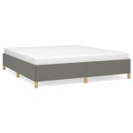 vidaXL Cadru de pat fără saltea, gri închis, 180x200 cm, textil