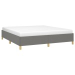 vidaXL Cadru de pat fără saltea, gri închis, 180x200 cm, textil