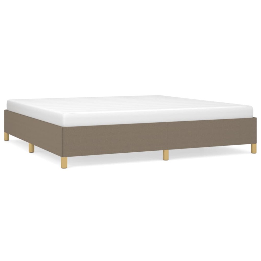 vidaXL Cadru de pat fără saltea, gri taupe, 200x200 cm, textil