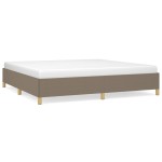 vidaXL Cadru de pat fără saltea, gri taupe, 200x200 cm, textil vidaXL Cadru de pat fără saltea, gri taupe, 200x200 cm, textil