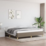 vidaXL Cadru de pat fără saltea, gri taupe, 200x200 cm, textil vidaXL Cadru de pat fără saltea, gri taupe, 200x200 cm, textil