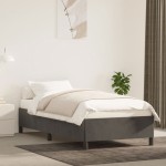 vidaXL Cadru de pat fără saltea, gri închis, 80x200 cm, catifea vidaXL Cadru de pat fără saltea, gri închis, 80x200 cm, catifea