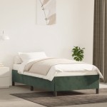 vidaXL Cadru de pat fără saltea, verde închis, 90x190 cm, catifea vidaXL Cadru de pat fără saltea, verde închis, 90x190 cm, catifea