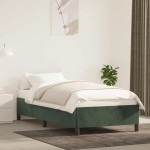 vidaXL Cadru de pat fără saltea, verde închis, 90x200 cm, catifea vidaXL Cadru de pat fără saltea, verde închis, 90x200 cm, catifea