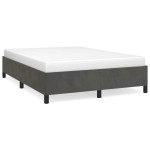 vidaXL Cadru de pat fără saltea, gri închis, 140x190 cm, catifea