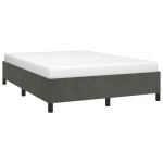vidaXL Cadru de pat fără saltea, gri închis, 140x190 cm, catifea
