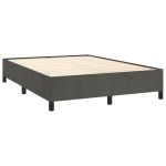 vidaXL Cadru de pat fără saltea, gri închis, 140x190 cm, catifea