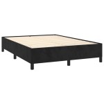 vidaXL Cadru de pat fără saltea, negru, 140x190 cm, catifea